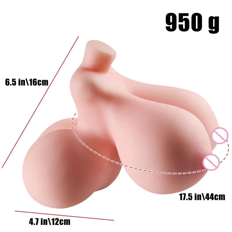 0.95kg Adult Male Sex Doll for Men Realistic Torso Sex Dolls with Masturbator Vagina Anal can be Inserted with Sex Toys for Men