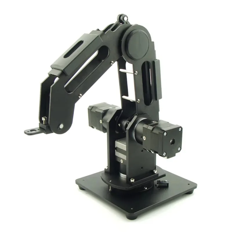 

Black 6061 aluminum alloy 3 42 gear motors + 3 axis mechanical robot arm 3 degrees of freedom robot arm
