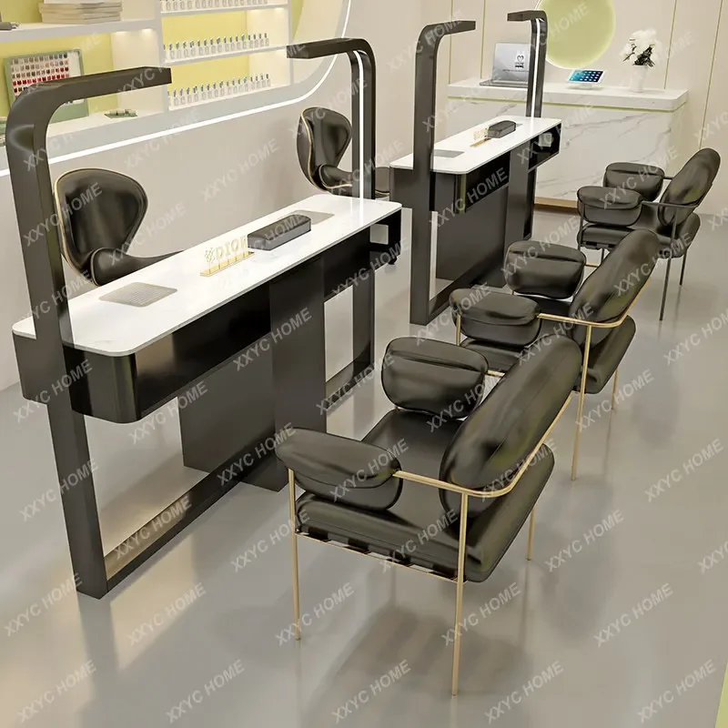 

Marble desktop with vacuum cleaner socket manicure table