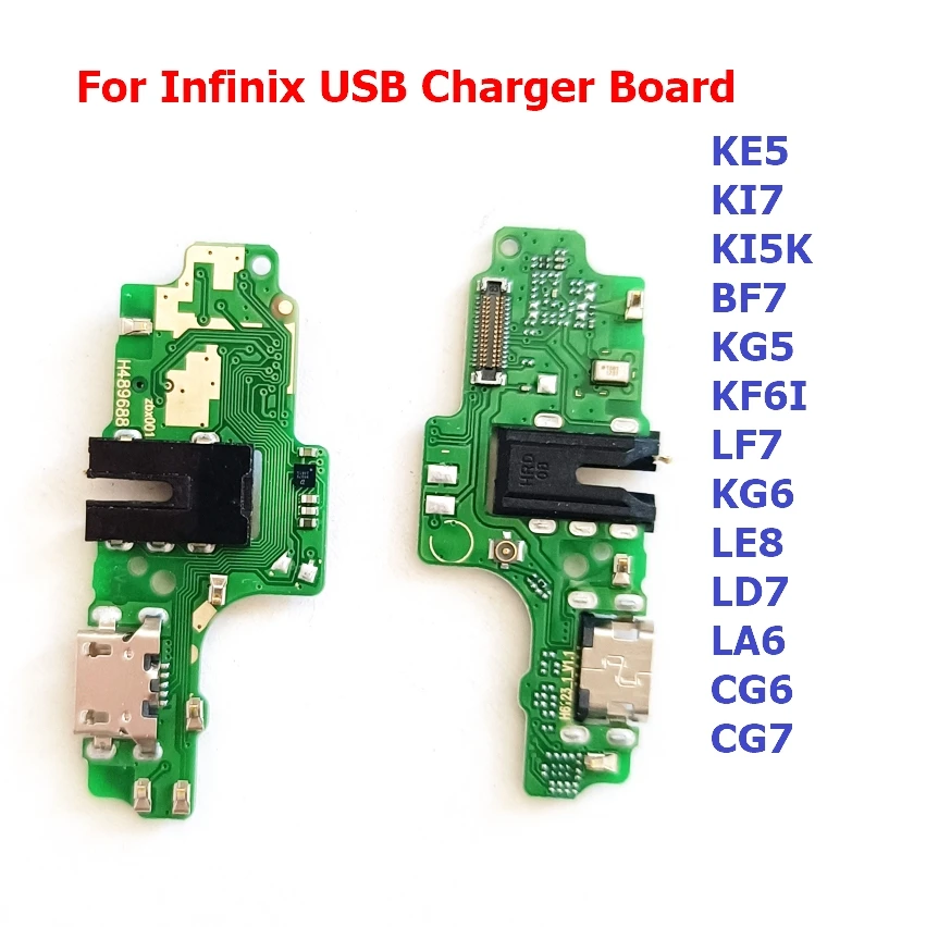 10Pcs USB Charger Board Charging Dock Port  Flex Cable For Infinix KE5 KI7 KI5K BF7 KG5 KF6I LF7 KG6 LE8 LD7 LA6 CG6 CG7