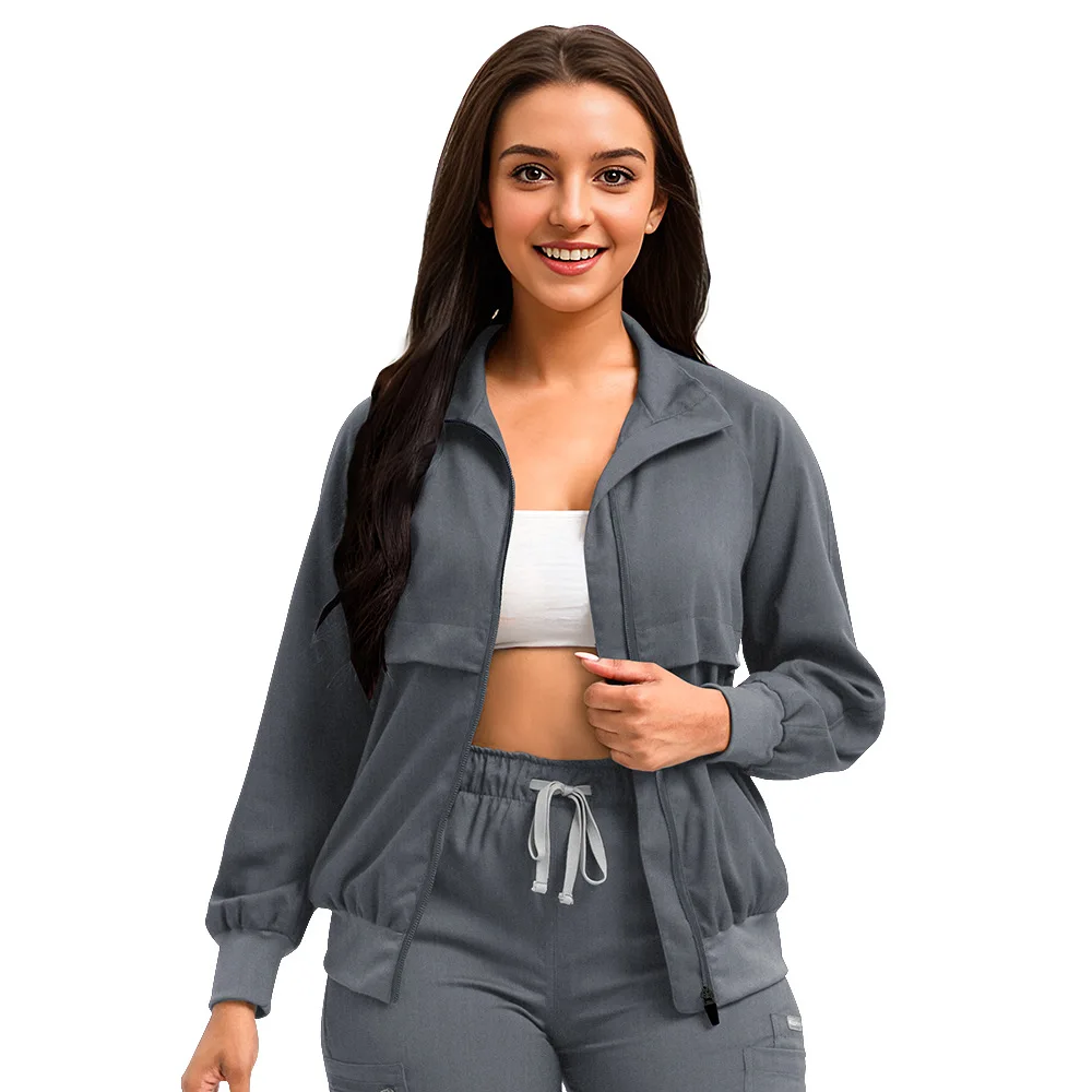 giacca-da-lavoro-unisex-per-laboratorio-manica-lunga-colletto-alto-tinta-unita-uniforme-da-infermiere-con-tasca-interna