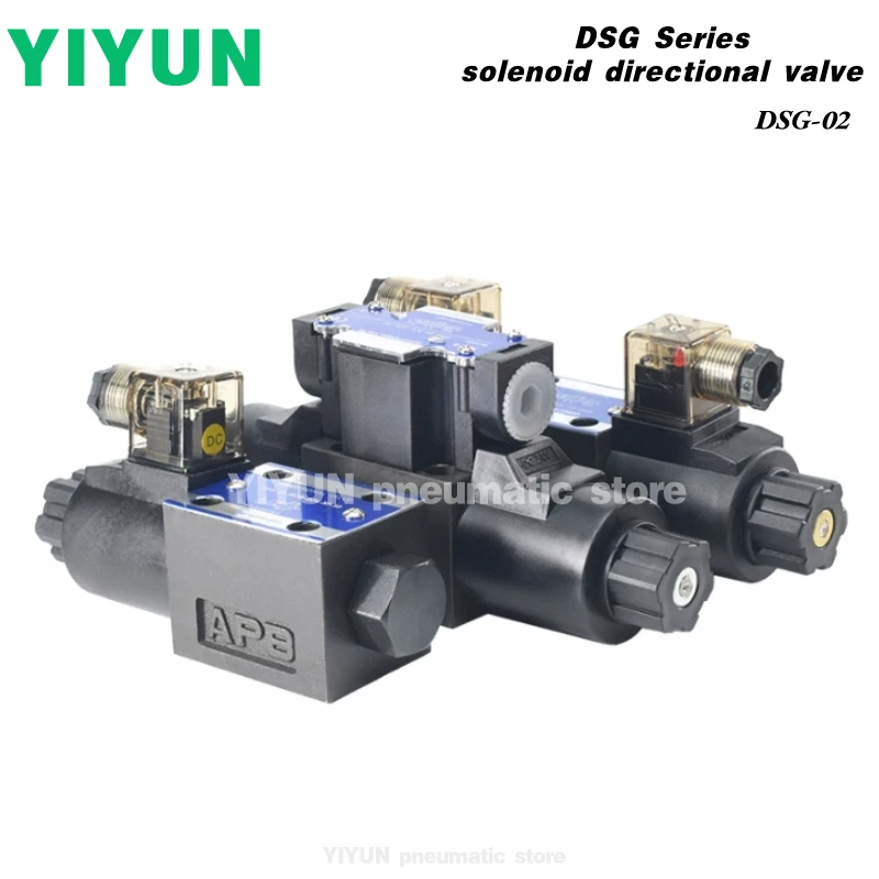 YIYUN DSG-02 DSG-03-2B2,2B2L,2B2B,3C2,3C4,3C60,2D2-D24,A110,A220-DL,LW pneumatic solenoid directional valve DSG Series