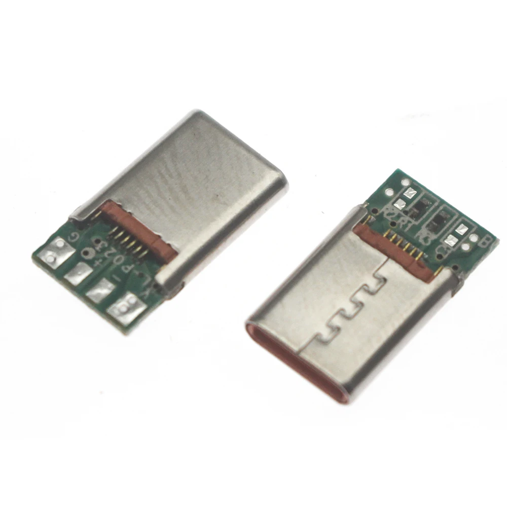 2/5/10/50pcs Type C usb3.1 fast charging data 5A high current Jack Tail Male Plug Electric Terminals welding DIY accessories