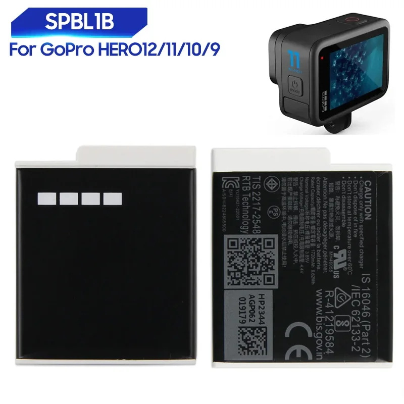 

Сменный аккумулятор для GoPro Hero 11, 12, 10, 9 Hero 12 Hero 11 Hero 9 Hero 10 Enduro, аккумулятор для холодной погоды SPBL1B, аккумуляторы