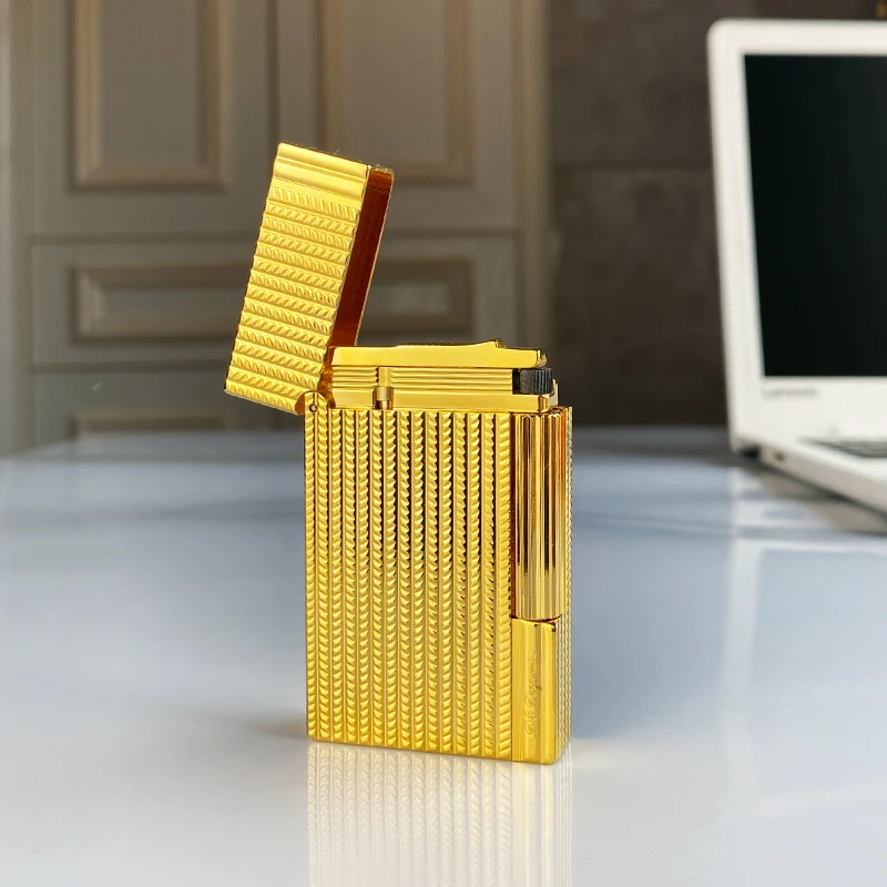 

New commemorative edition single and double flame luxury lighter Ping Sound natural paint cigarette smoking butane lighter 16060