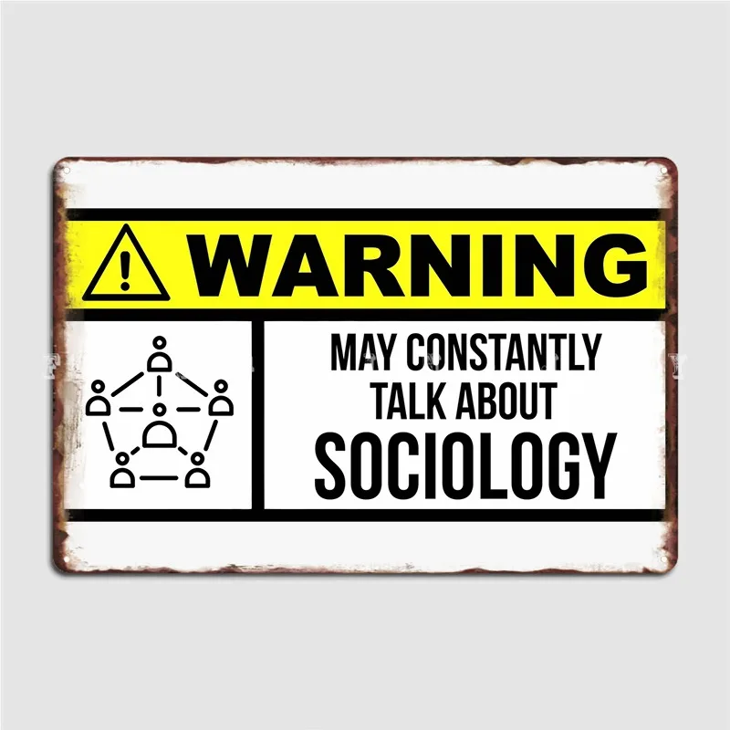 

Sociology Poster Metal Plaque Pub Garage Plaques Club Home Design Tin Sign Poster