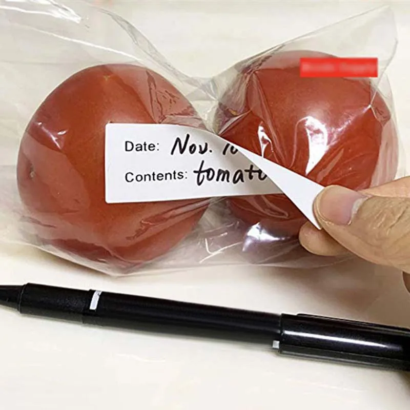 Zdejmowana rolka etykiet samoprzylepnych DIY niestandardowe papierowe naklejki stacjonarne 7,5x2,5cm do kuchni artykuły spożywcze jedzenie mięso mleko owoce przechowywanie