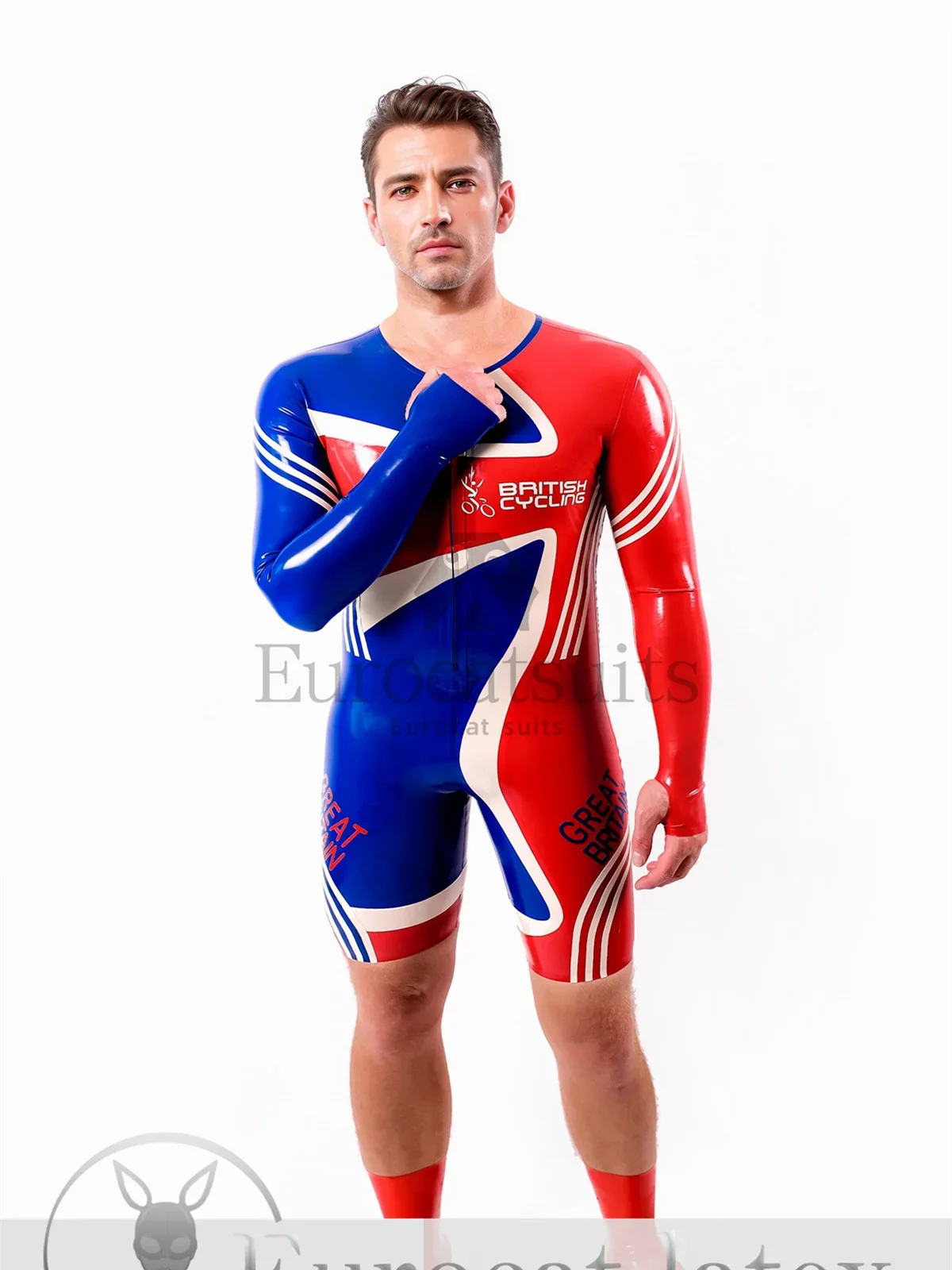 latex catsuits men eurocat suits  latex leotard rubber fetish customised  clubwear cosplay  Male Cycling Suit