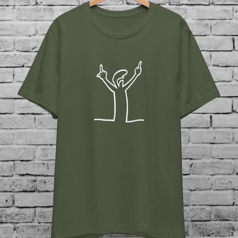 Angry La Linea Unisex T-Shirt for Men Women The Line Osvaldo Vintage Funny Gift 80s Cartoon Summer Casual Comfort Cotton Tees view 6
