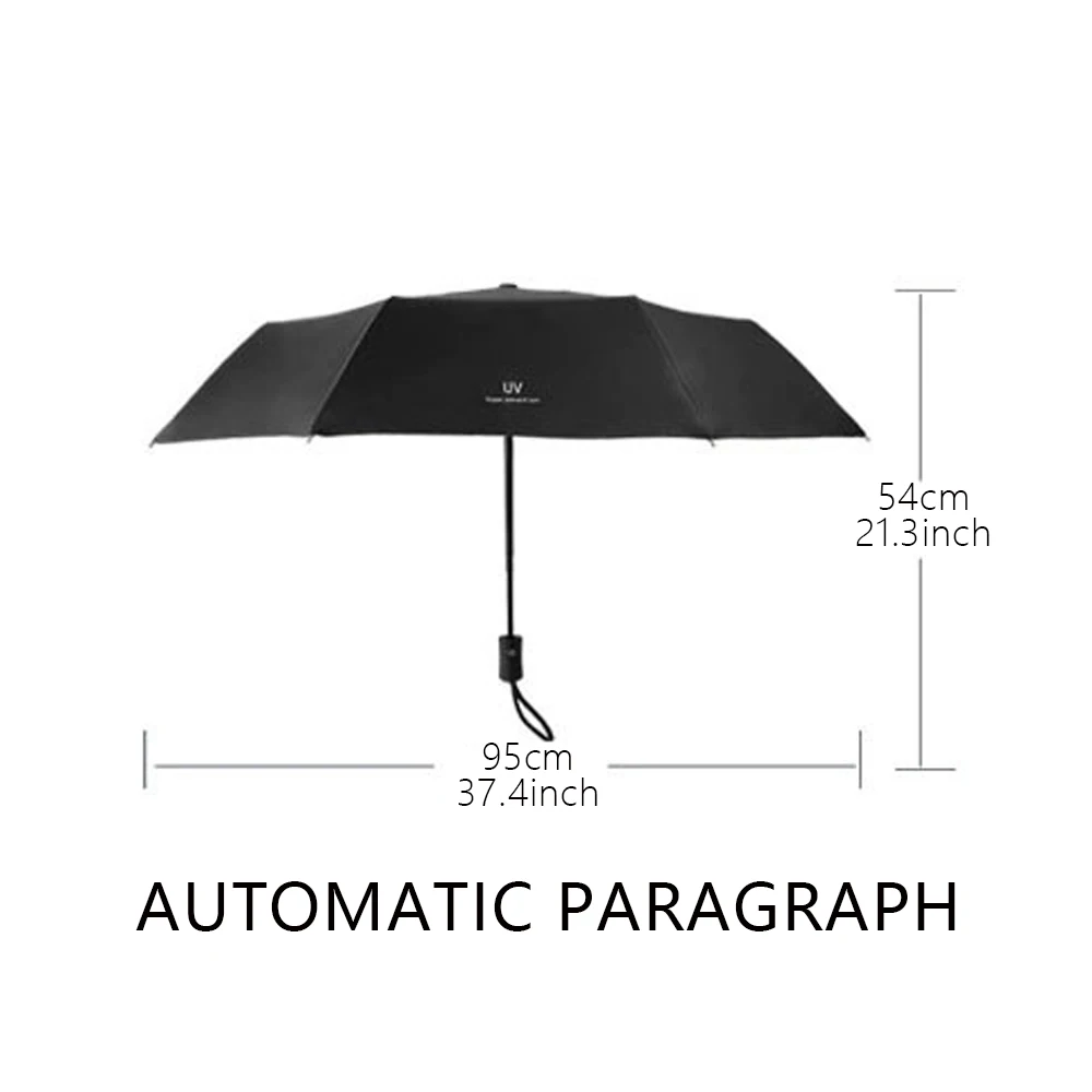 Umbrella Sunscreen Cartoon Sunny Rainy Automatic Folding Student Portable Parasol Shade Accessory Outdoor Gear