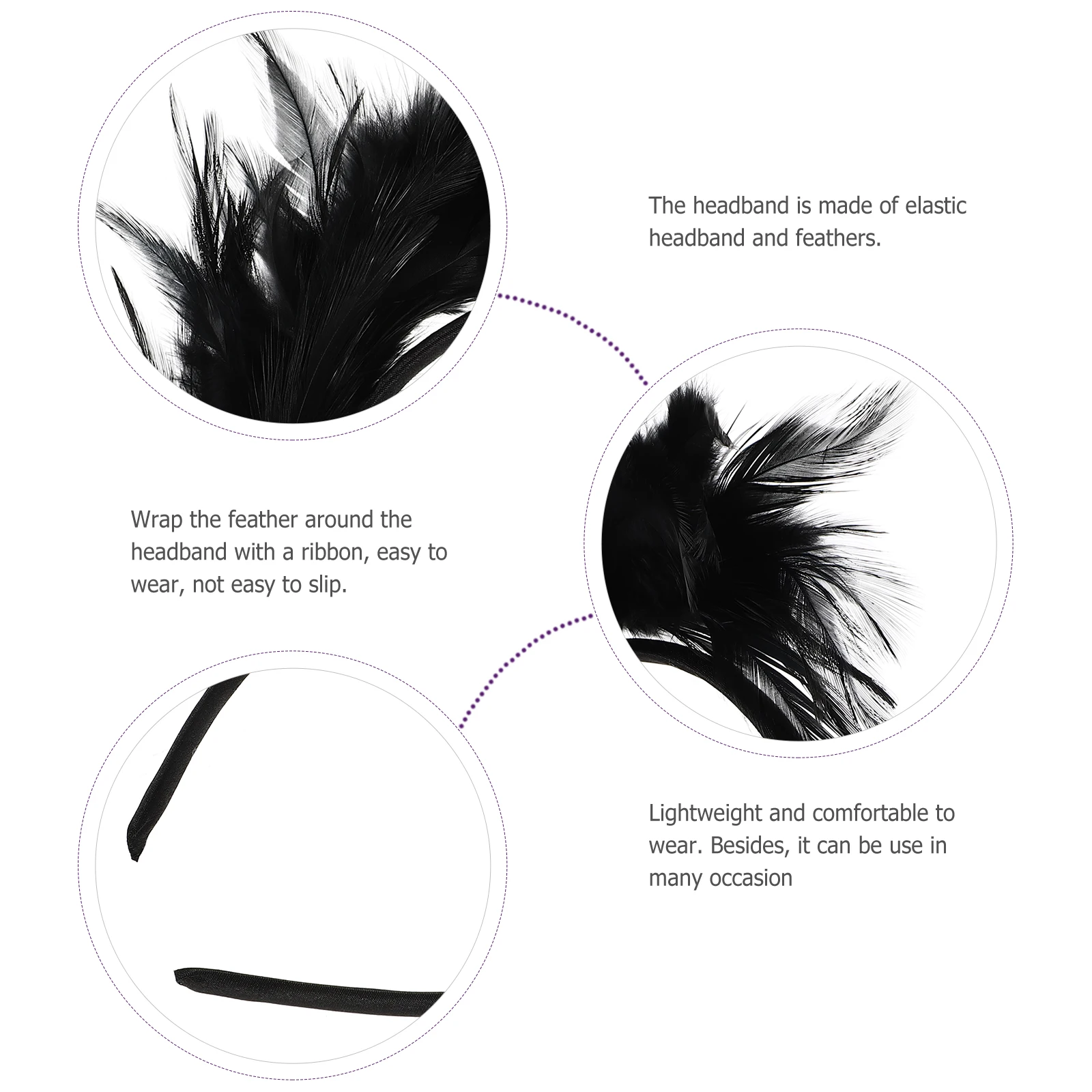 

Headbands for Girls Wedding Headwear Christmas Party Black Women Headpiece Bride