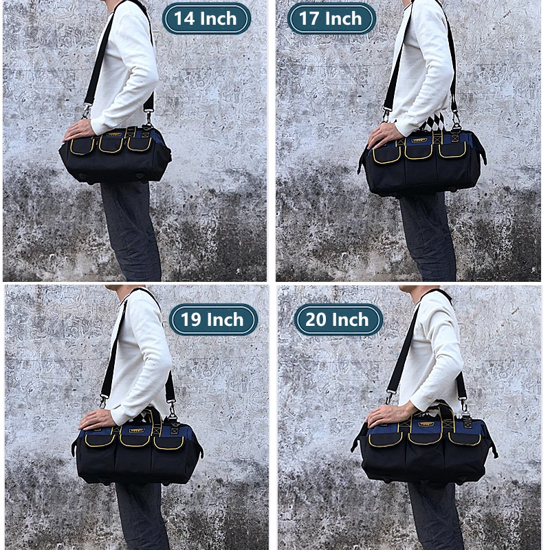 JUNEFOR New Tool Bag Organizer Tools Storage Bag Toolbox Shoulder Packing Handbag For Electrician Carpentry Repair Installation