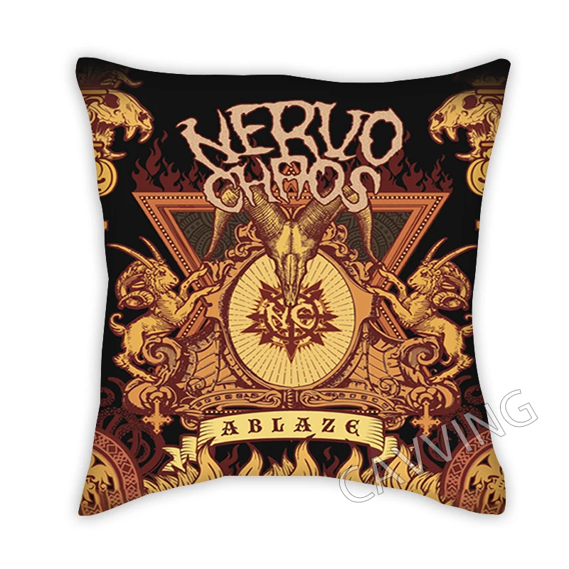 

Nervochaos-Rock 3D Print Polyester Decorative Pillowcases Throw Pillow Cover Square Zipper Cases Fans Gifts Home Decor