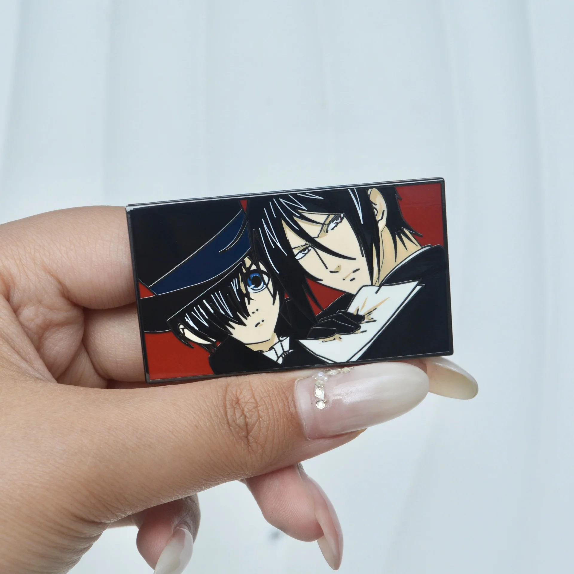 Anime Black Butler Sebastian Michaelis Ciel Phantomhive Cosplay Costume Badge Pin Accessories Backpack Pendant Metal Brooch Prop