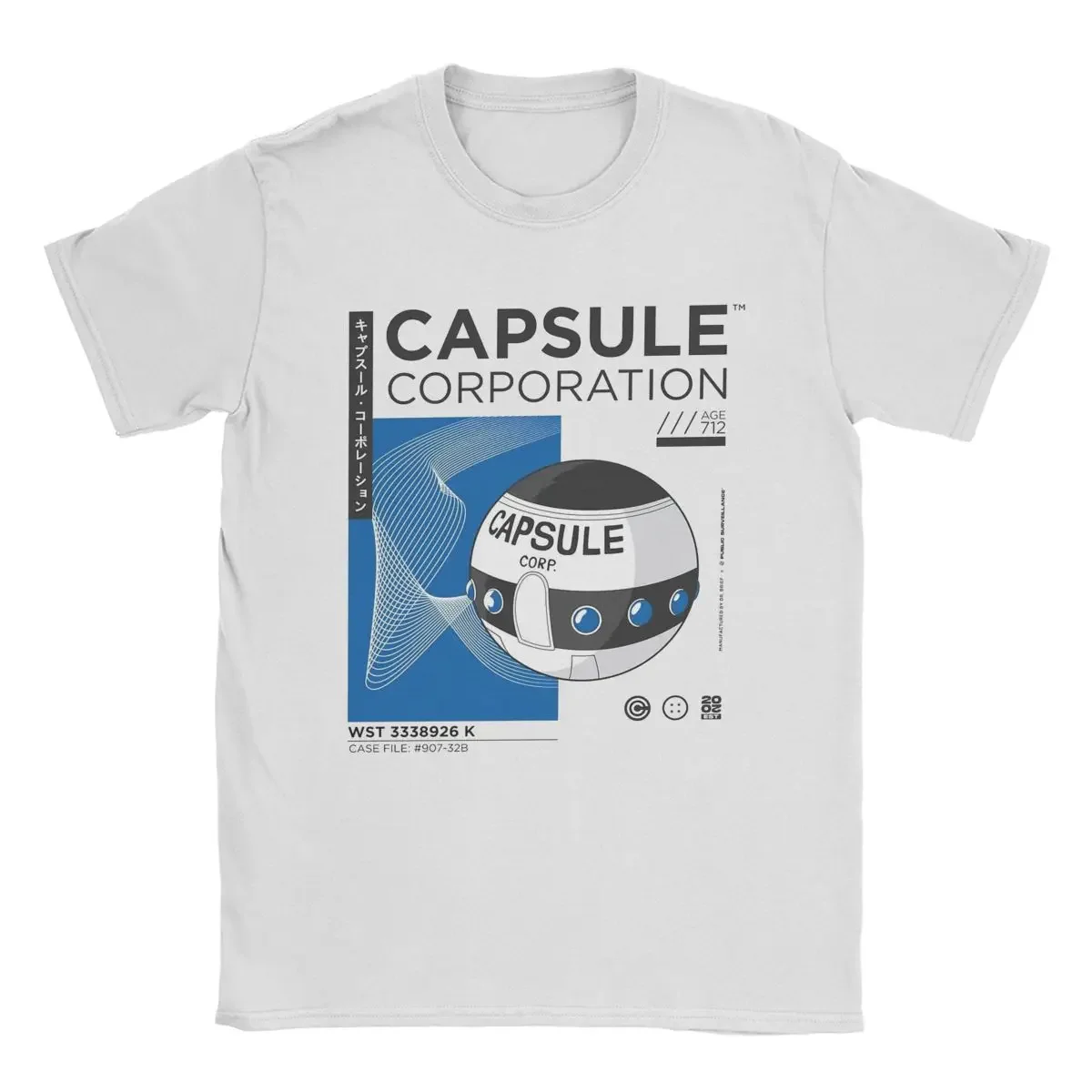 Capsule Corp T Shirt Men's Pure Cotton Amazing T-Shirt O Neck Anime DBZing Tee Shirt Short Sleeve Clothing Printing