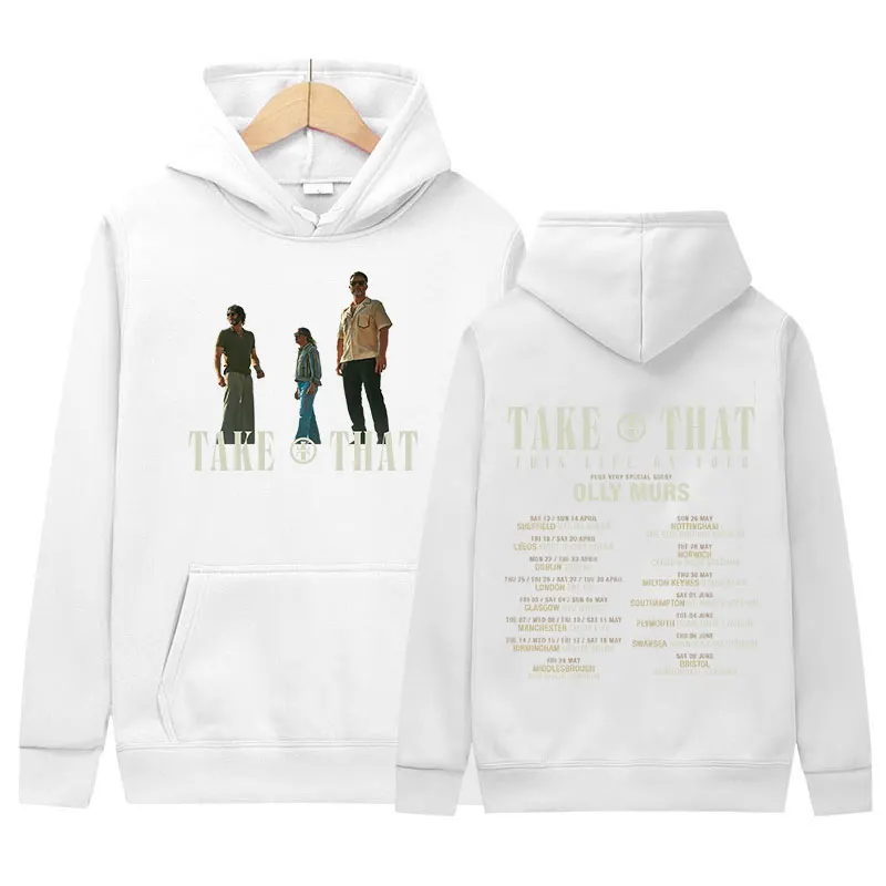 Take That This Life on Tour 2024 Print Hoodie Man Hip Hop Retro Pullover Sweatshirt Unisex Fashion Oversized Hoodies Streetwear