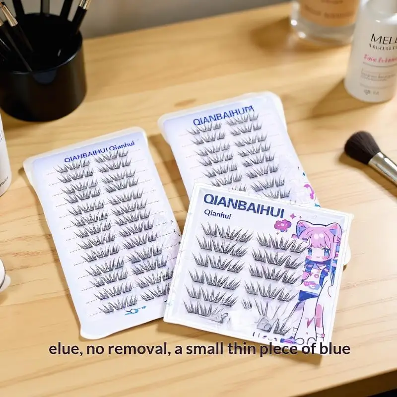 ขนตาปลอมแบบ DIY ไม่ต้องใช้กาว ขนตาปลอมธรรมชาติ ขนตาปลอมสไตล์มังงะ ขนตาปลอมนุ่ม สำหรับแต่งหน้าประจำวัน