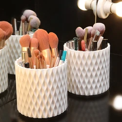 360° Rotating Makeup Brush Holder With Lid Luxury Cosmetic Organizer Lipstick Eyebrow Pencil Holder Eye Shadow Storage Box