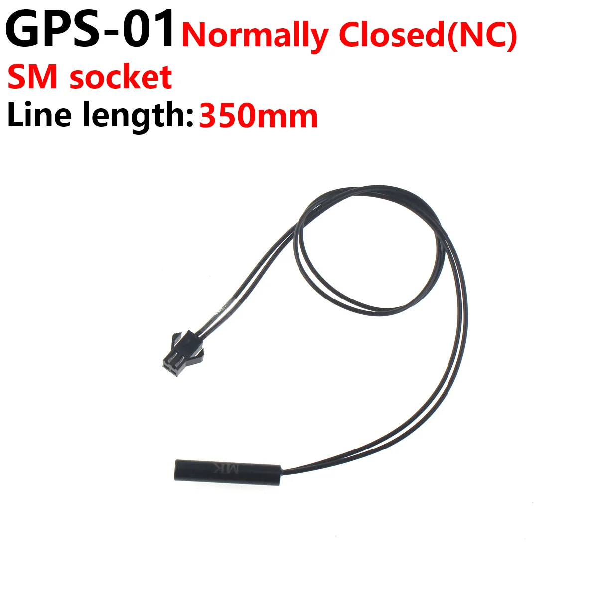 GPS-01/23/30 Rietbuisdraadlengte 350Mm Normaal Open/Normaal Gesloten Nabijheidsschakelaar Kleine Magnetische Schakelaar Plastic Bandkabel