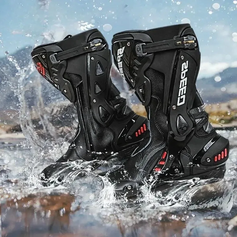 Motorbike Rider Boots Motocross Racing Waterproof Motorcycle Riding Shoes for Men and Women Spring Summer Knight Boot Botas Moto
