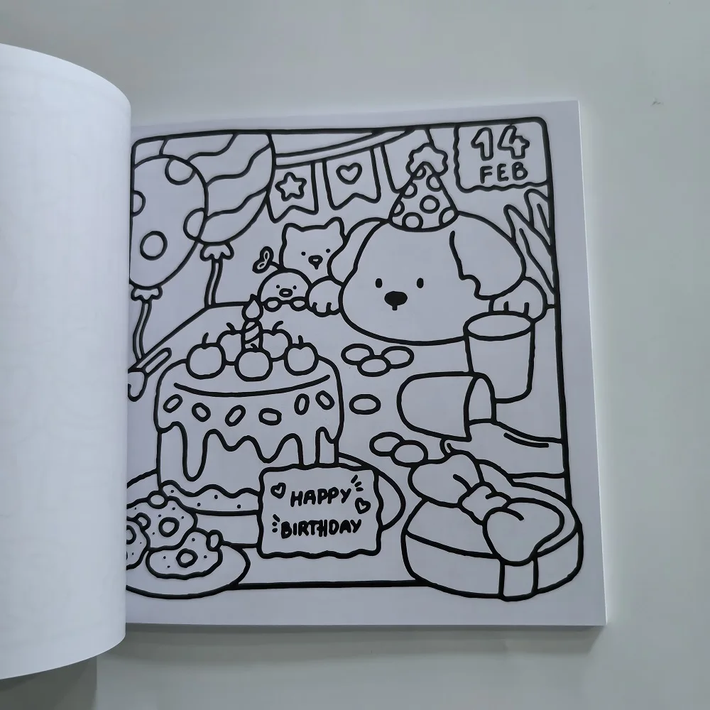 Libro da colorare Cuties accogliente per adulti Modelli carini e audace, bomboniere per feste di compleanno regalo antistress, divertente libro da disegno fai-da-te