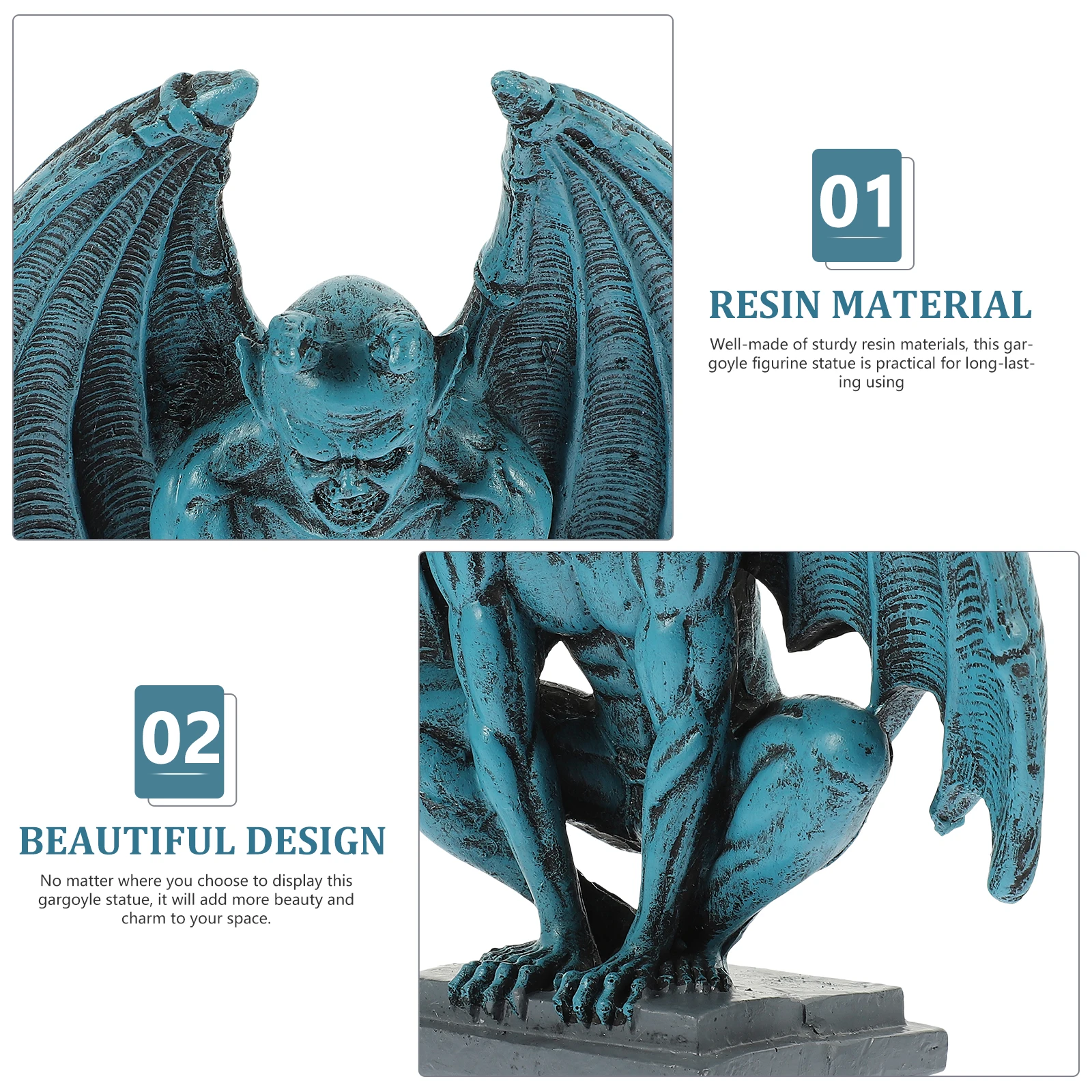 

Demon Gargoyle Ornaments Garden Statue Decor Resin Crafts Yard Statues Decorations Outdoor Delicate Home