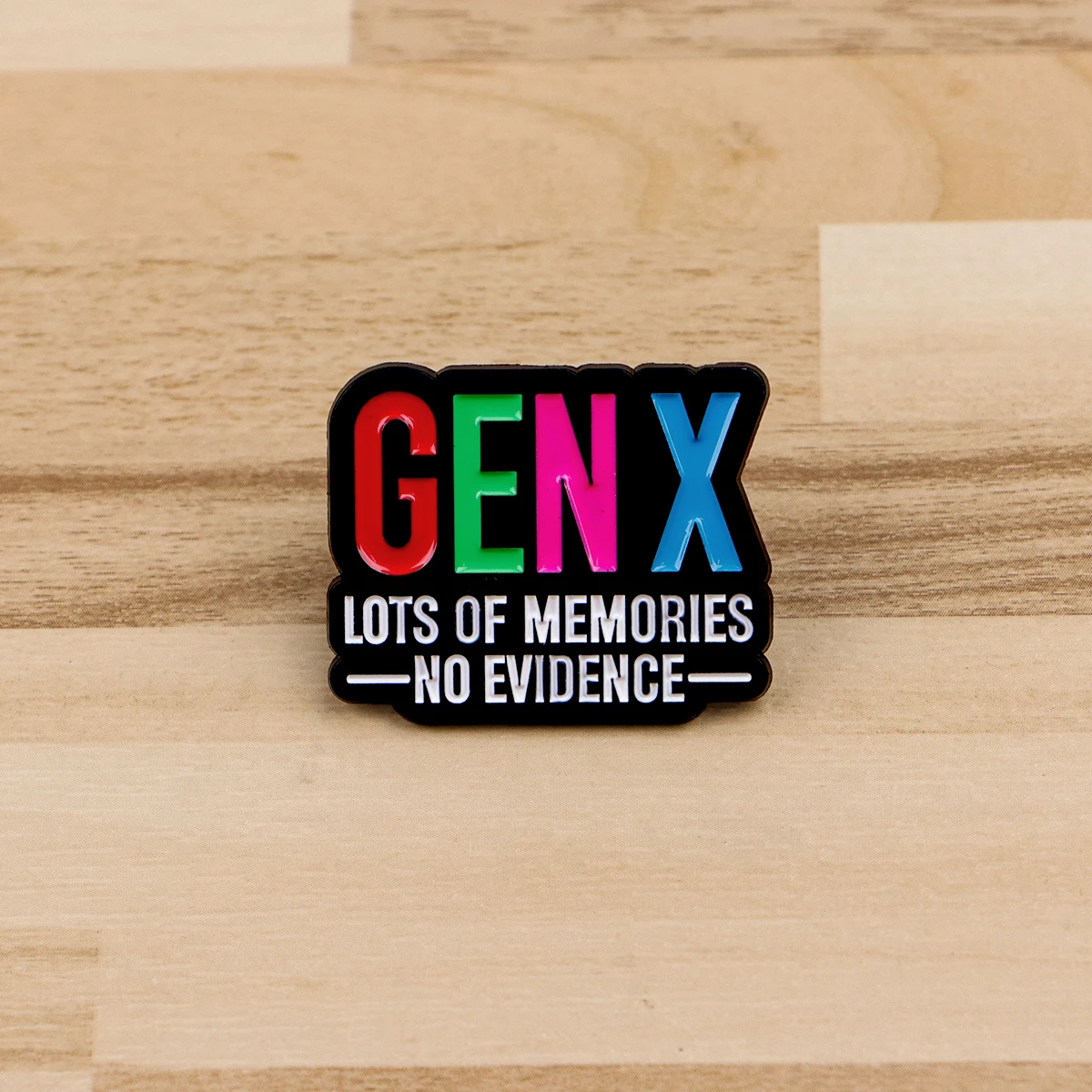Gen X Retro Funny Quote Enamel - Vintage Fashion Quotes ulasan dan harga