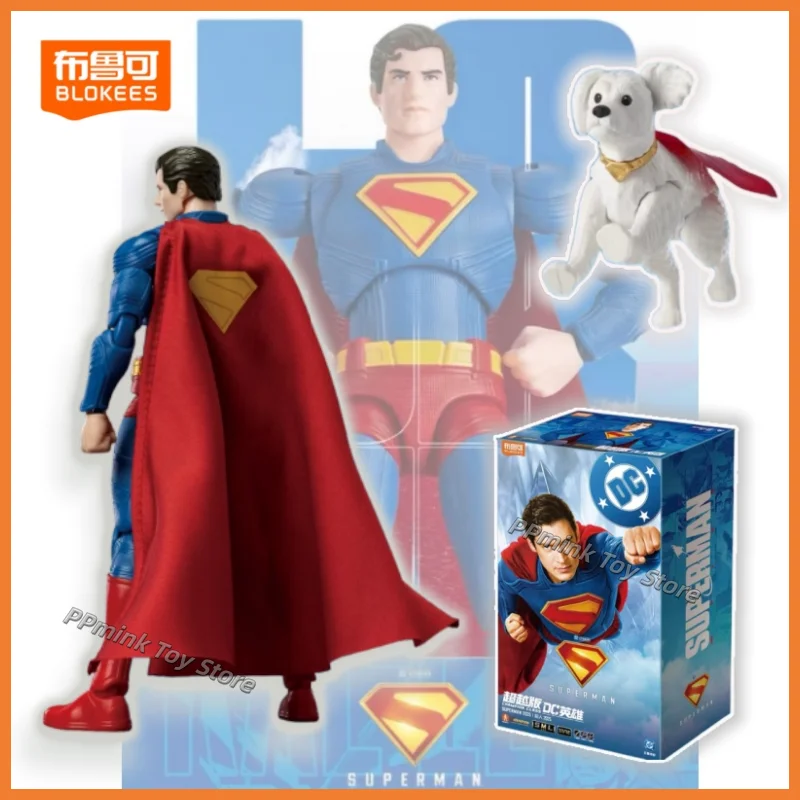

В наличии, новая оригинальная фигурка Blokees Dc Hero Superman 2025 Beyond Series, коллекция кукол из ПВХ, фигурки, подарок на день рождения