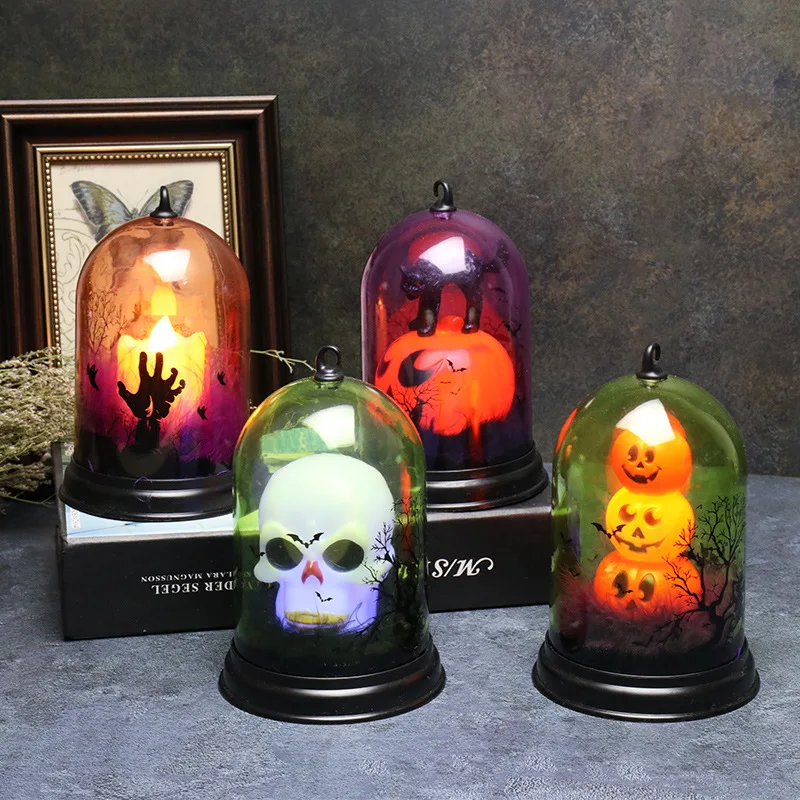 

Decorative Props Pumpkin Lamp Luminous Skull LED Luminous Lampshade Bar Party Decoration Supplies Candlestick Night Light