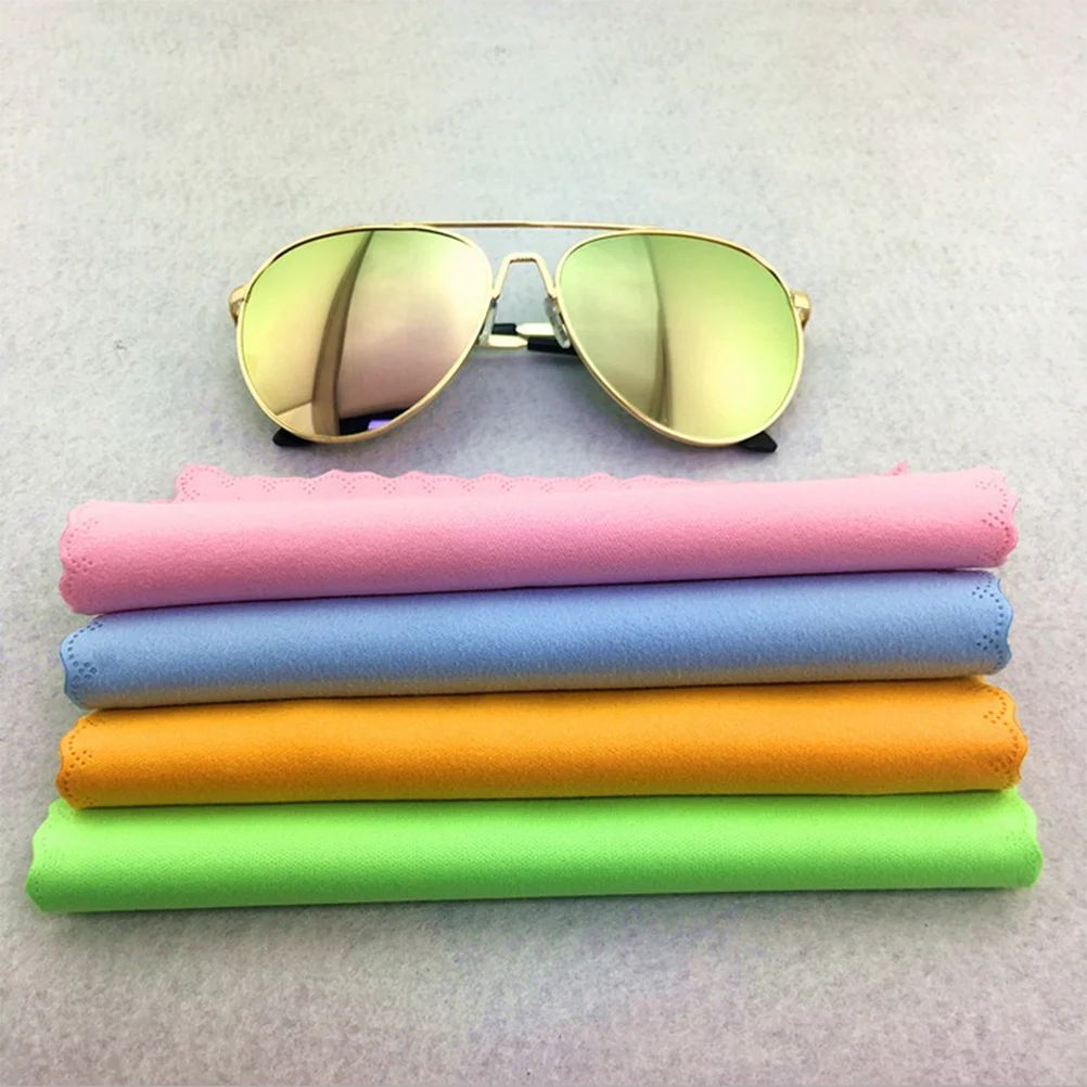

10pcs Microfiber Cleaning Cloth 6x7 Inches Lint Free Soft Reusable For Screen Lens Glasses Watch Jewelry Delicate Surfaces