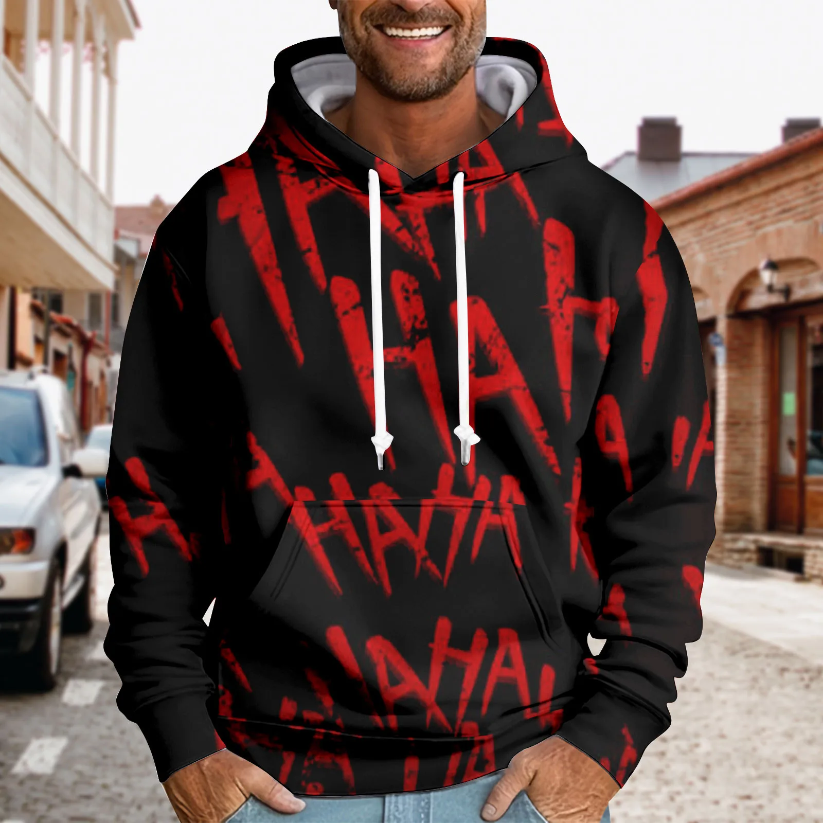 

Halloween Elements Men's Hoodie 3D Horror Printed Sports Shirt Top Outdoor Fashion Sports Long Sleeve Hoodie Men's Clothing Tops