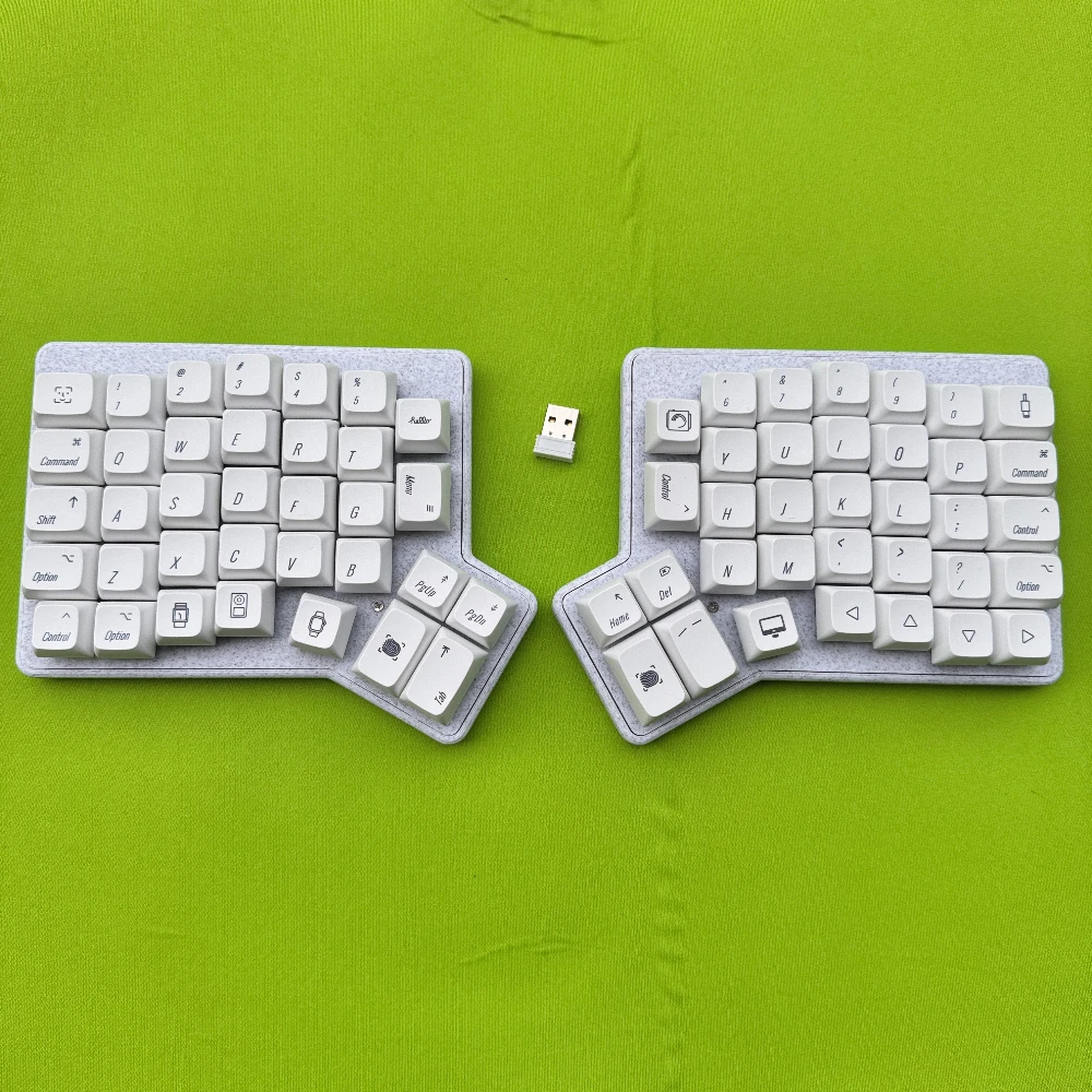 

Wireless Split Keyboard Custom for Redox 2.4G PLA VIAL Hot Swappable Keyboards Ergonomics Marble Shell Mechanical Key Board