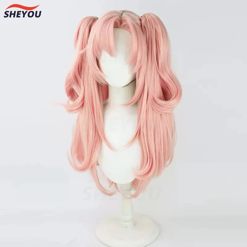 Game Zenless Zone Zero Nicole Demara Cosplay Wig Long Pink Curls Heat Resistant Hair Halloween Party Wigs + Wig Cap