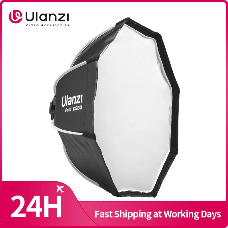 Ulanzi DS40 40cm 60cm Mini Bowens Mount Octagonal Softbox for Ulanzi 40W/RGB/Pro/60W/100W COB Light Octagonal Softbox