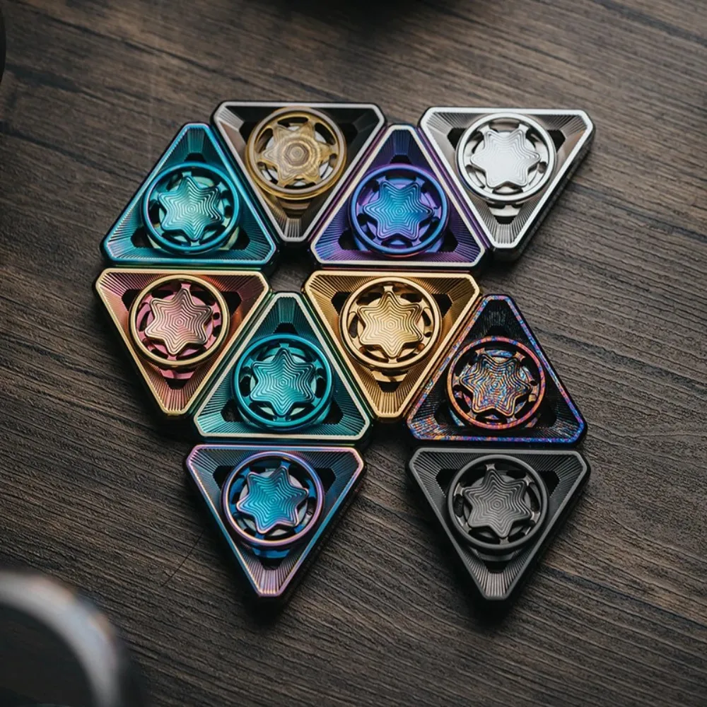 WMEDC SHERIFF Fidget Spinner Stress Relief Toy Gyro Office Desk Accessories Handling Feel Fidget Toys Adults Metal