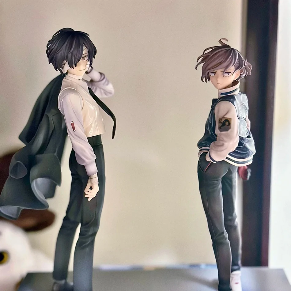 22cm Youth Version Bungou Stray Dogs Dazai Osamu Nakahara Chuuya Anime Figurine PVC Collection Statue Desktop Ornament Toys Gift - view 2