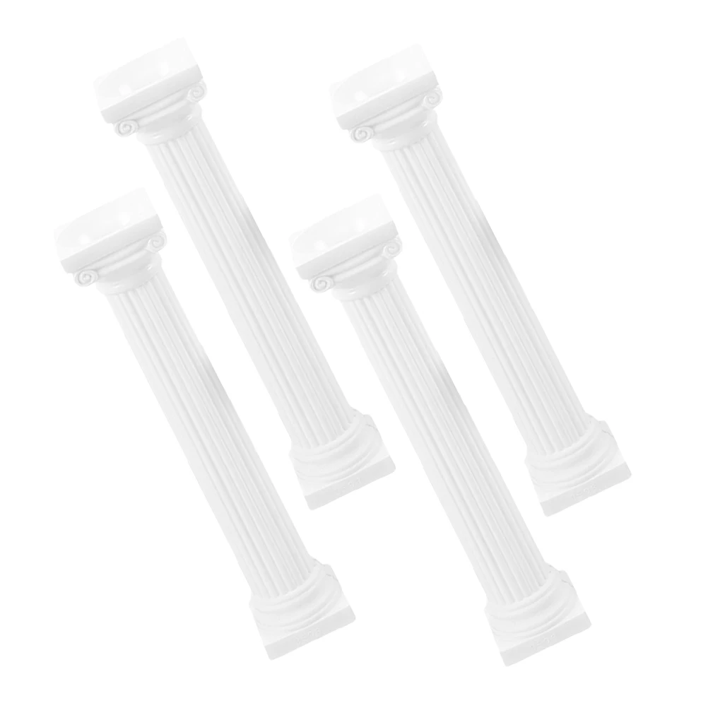 

4pcs Roman Column Decoration Mini Pillar Ornament Wedding Home Party DIY Sand Table Prop Garden Yard Landscaping Decor Roman