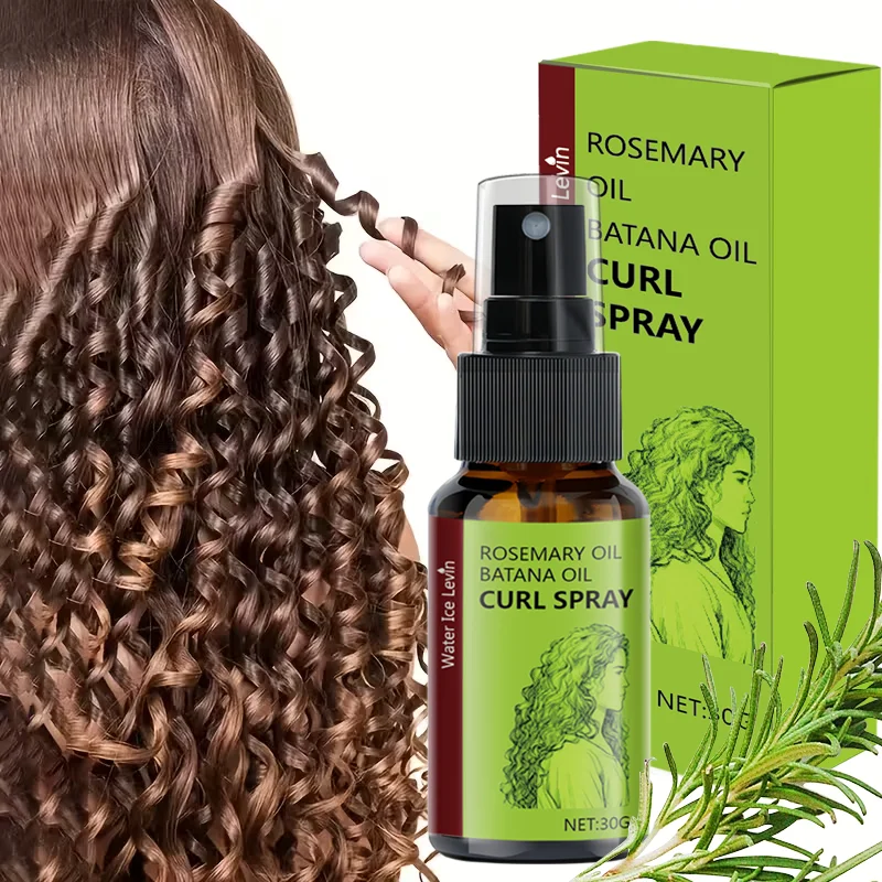 Rosemary Oil Batana Oil Curl Spray. Glycerin Orbignya Oleifera Seed Oil. Defines Curls Hydrates Scalp. Frizz Control Shine.