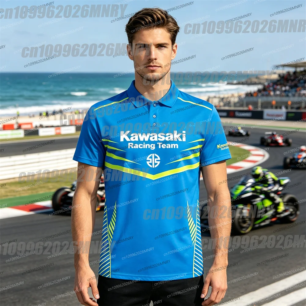 

Kawasaki T-Shirt Riding T-Shirt Sunscreen Fast Drying men's polo shirts 3d Print Women T-shirt Summer T-Shirt Men's Motorcycle