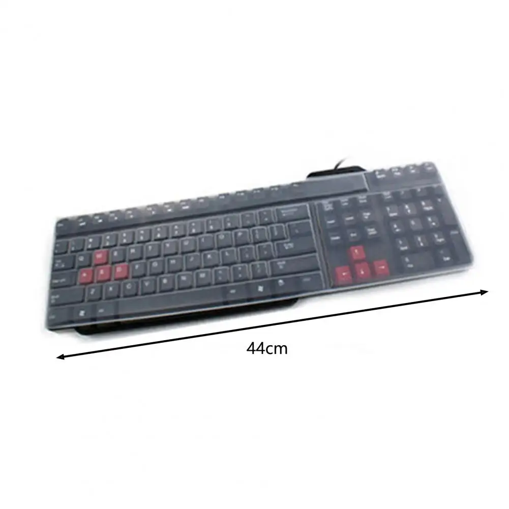 1Pcs Silicone Keyboard Cover Protector Transparent Dustproof Waterproof 108 Keys Desktop Computer Clear Keyboard Protective Film