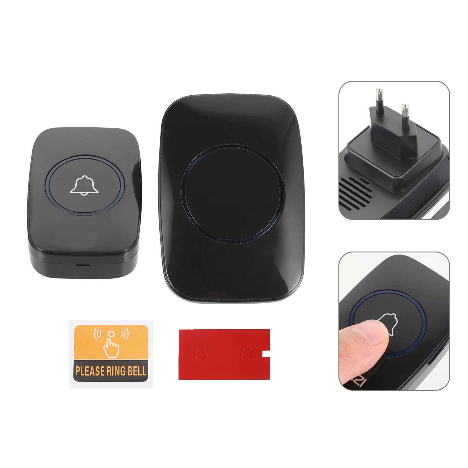 1 مجموعة كبار السن الذعر زر الاتصال اللاسلكي مقدم الرعاية النداء ABS دائم نظام الاتصال اللاسلكي 300 متر المدى الجرس للمنزل التمريض