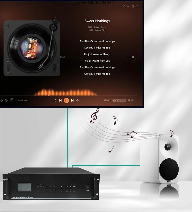 Aliexpress Hot Sale Professional 8x8 HDMI Matrix Switcher 4K30, Multi-format Hot-swappable Modular Metal Chassis HD Audio