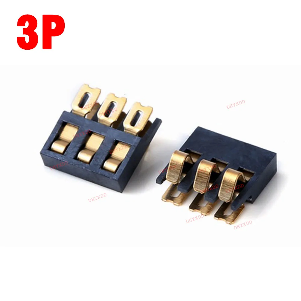 10 SMT Spring Battery Connector 2.0 MM Pitch 2P 3P 4P 5P 6P 7P 8 Pin Male Female Contact Power Charge Gold Plated 3U Low Profile