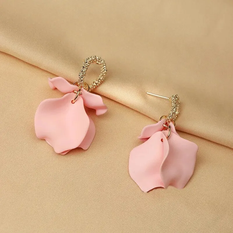 Böhmische bunte Blumenohrringe für Damen, modische Blütenblatt-Anhänger-Ohrringe, Party-Tropfenohrringe, Schmuck, Y2k-Accessoires, Bijoux A