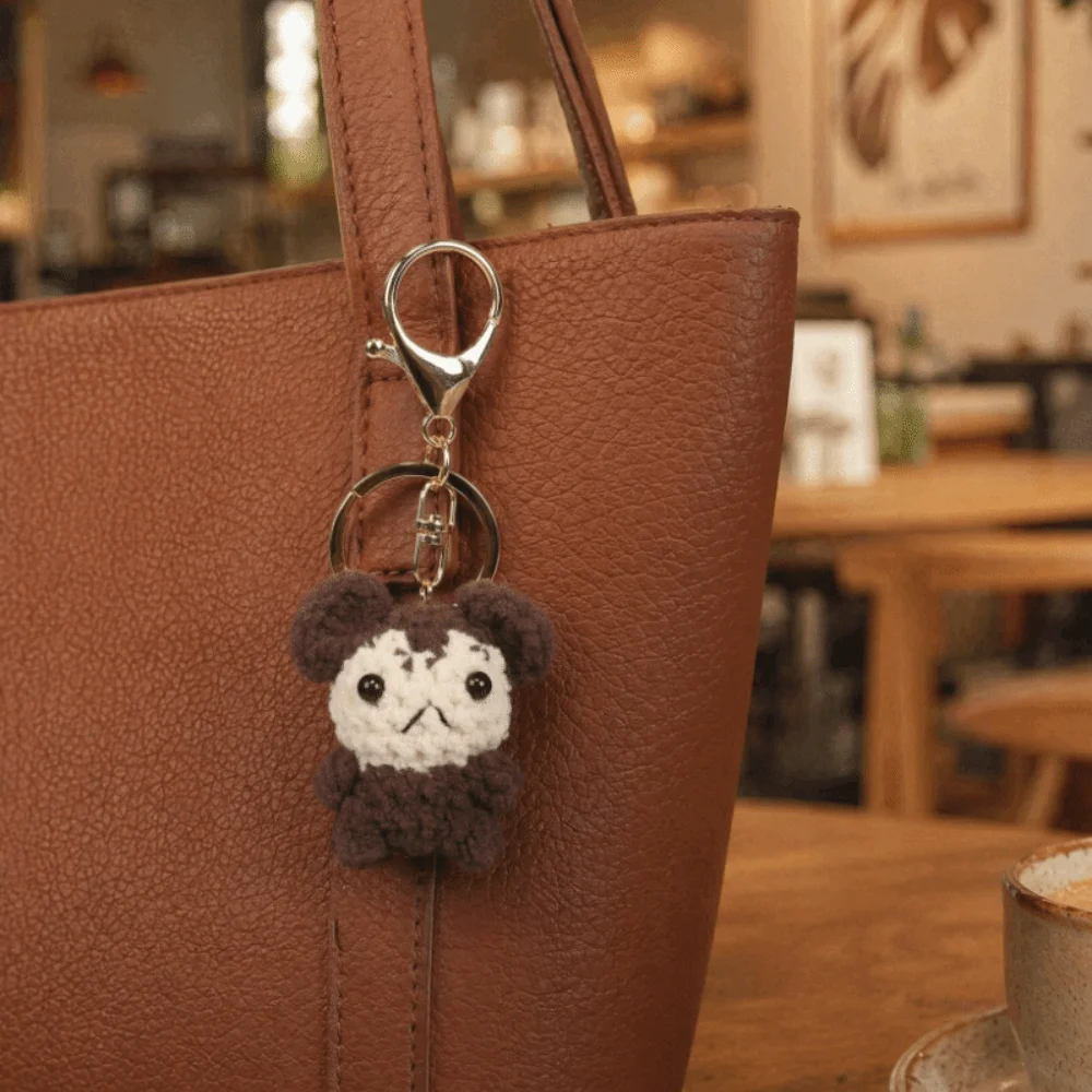 Handmade Chinese Zodiac Keychain Mini Size Knitting Animal Crochet Keychain Creative Weaving Custom Design Mini Knitted Pendant