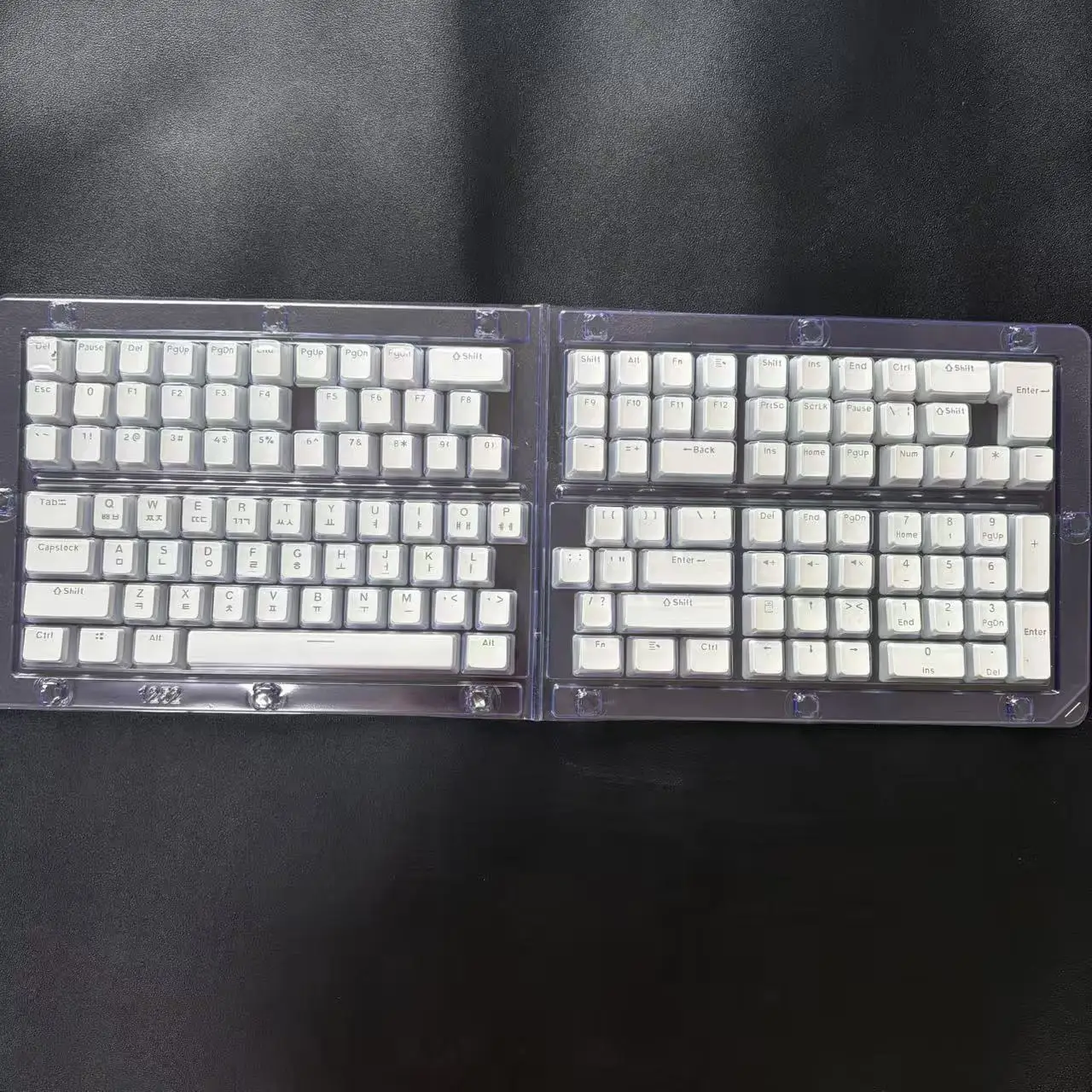 Hangul Keycap Layout coreano Keycap Pudding Keycaps Set PBT Profilo OEM per tastiera meccanica da gioco per Cherry MX Switch
