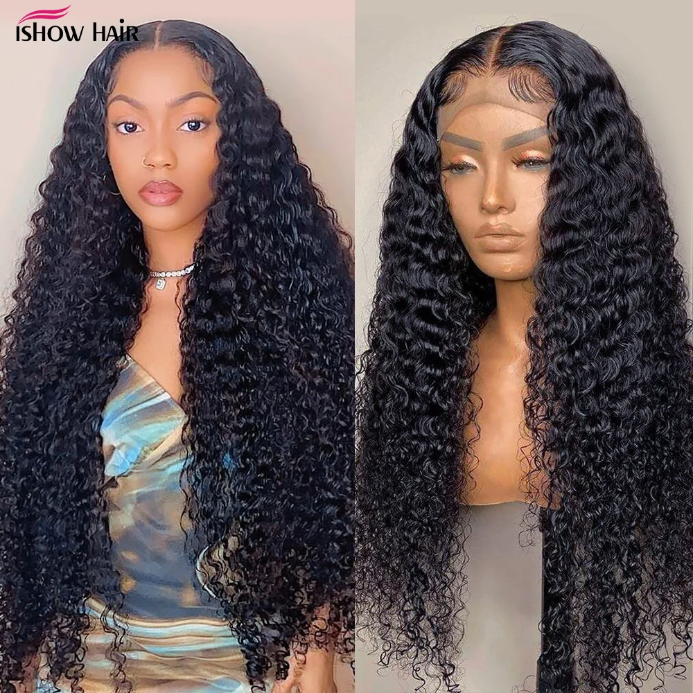 30 inch Kinky Curly Lace Front Human Hair Wigs 13x4 Lace Front Human Hair Wigs For Black Women Kinky Curly Lace Front Wig