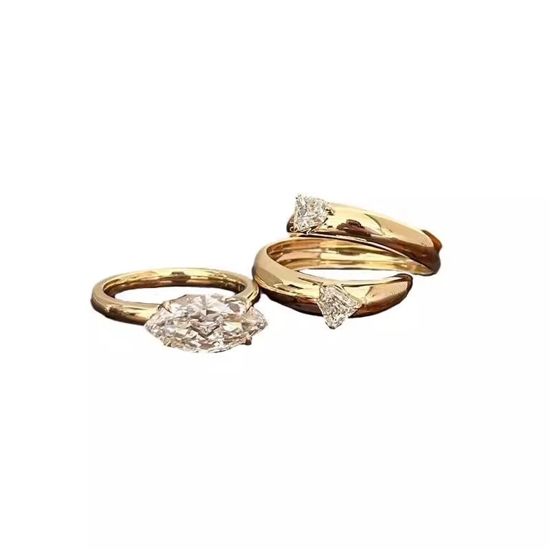 Mewanry Sparkling Zircon Rings For Women Girls Trendy Sweet Elegant Creative Design Personality Romantic Engagement Jewelry Gift