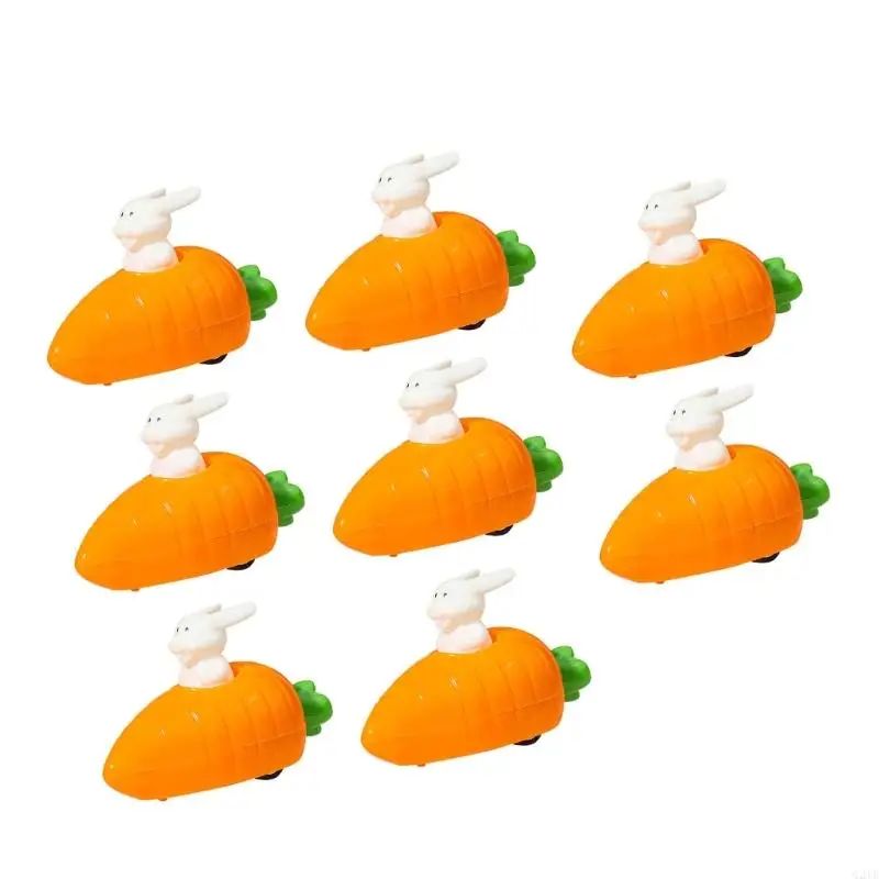 G2TE TODDLER TOY CAR CARROT Vorm Wrijvingsspeelgoed Pasen CAR voor voertuig spannende cartoon wortelmodel voor peuters kind