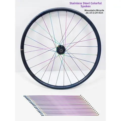 Bicycle Spokes Wire With Nipples Stainless Steel Spokes For MTB Road-Bike 26 27 5 29 Inch Wheel Set Cycling Spokes